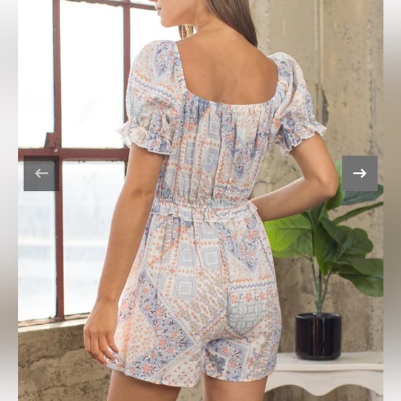 Blue B Patchwork cutout romper Size M - Picture 4 of 11